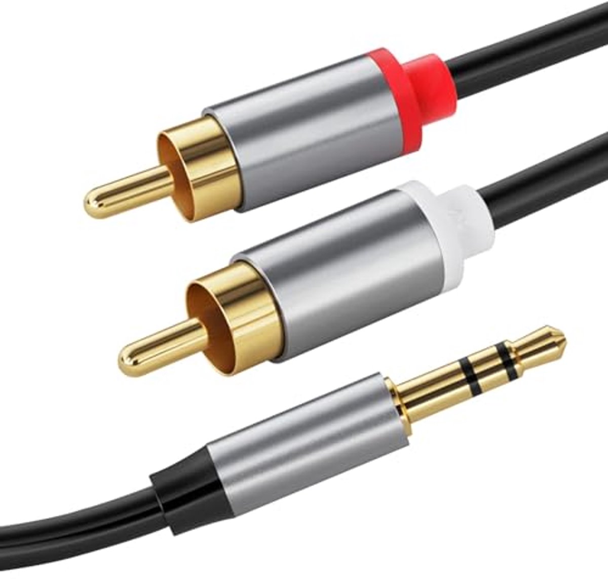 Stereo Audiokabel 3,5 mm naar 2 x RCA - HiFi Geluid voor Mobiele Apparaten en TV