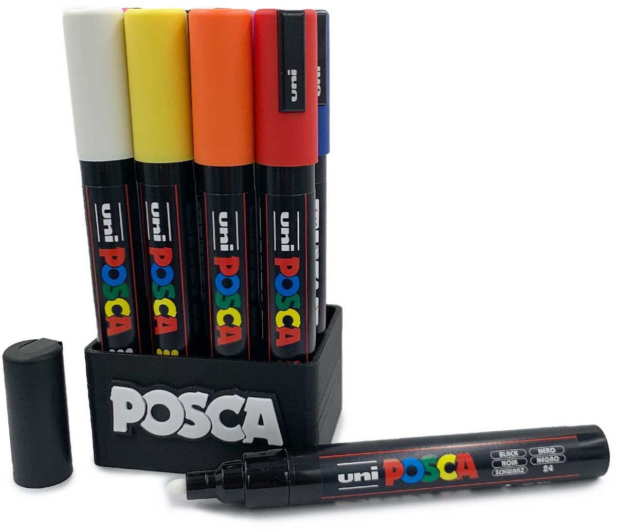 POSCA PC-5M Markersset 12-delig + organizer