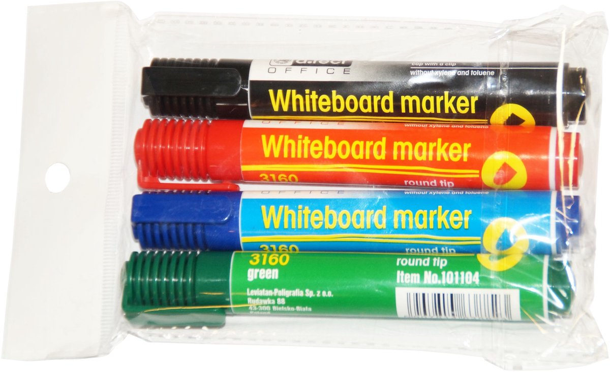 D.rect Set van 4 droog uitwisbare markers