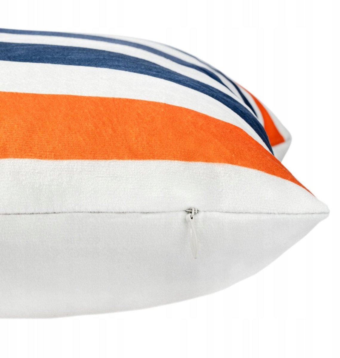 Decoratieve Kussenhoes 43x43cm Zacht Velvet Oranje Strepen