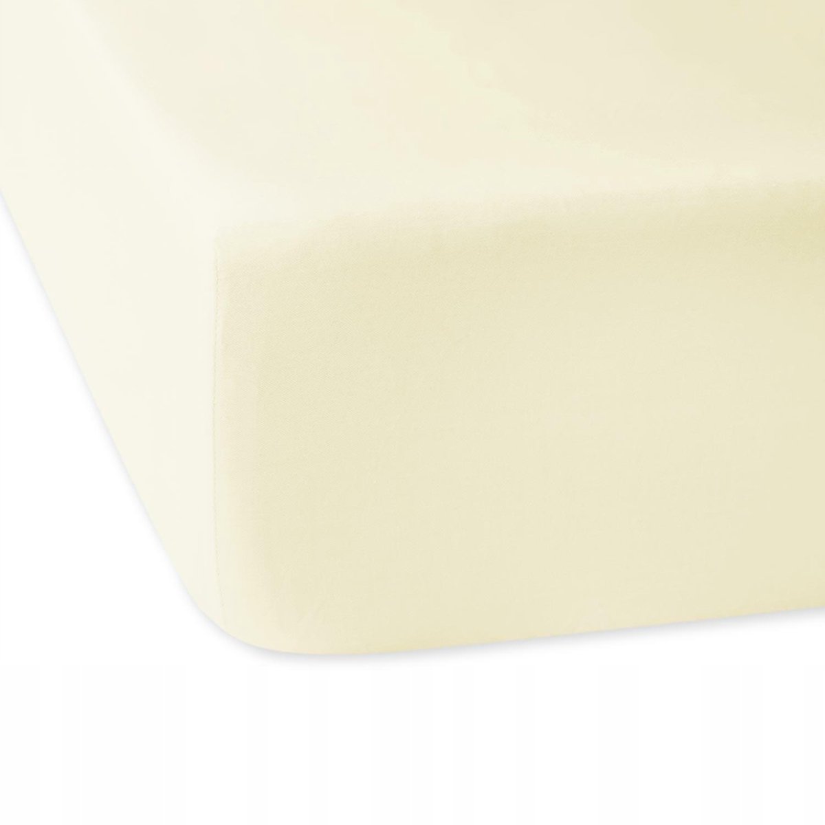 Crème satijnen laken met elastiek 90x200 cm