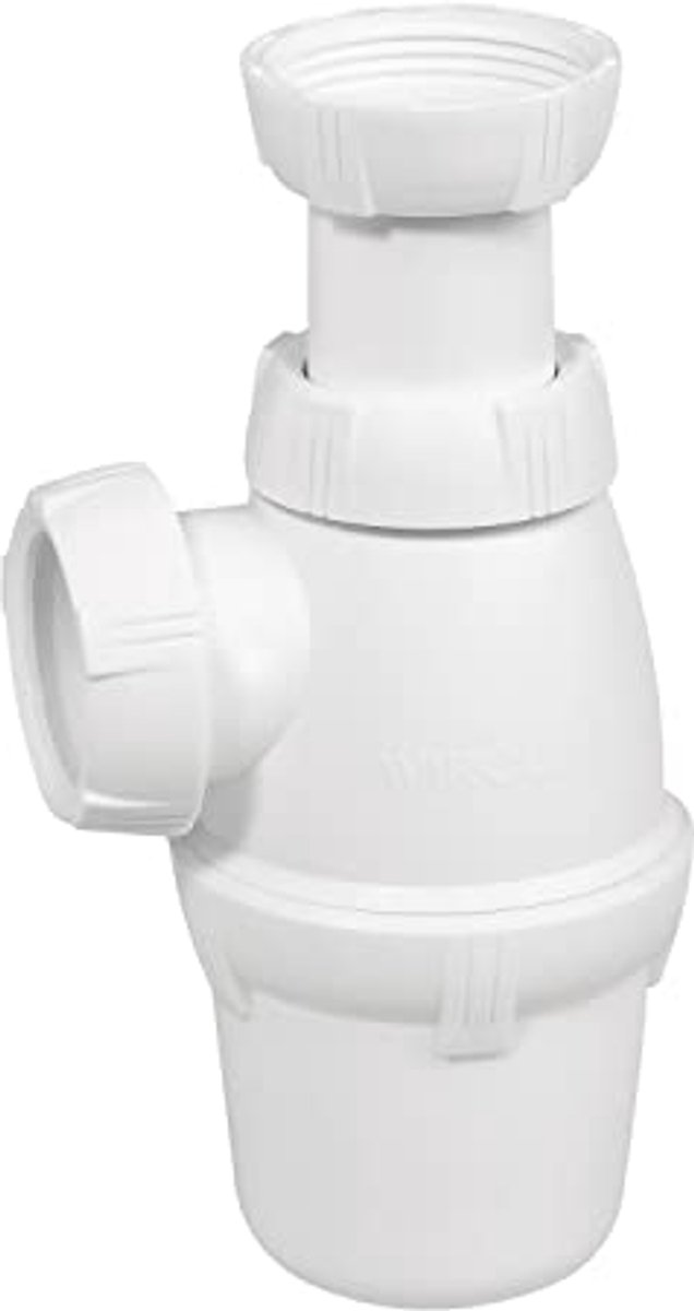 Siphon voor wasbak, Ø 32, hoogte verstelbaar, wit
