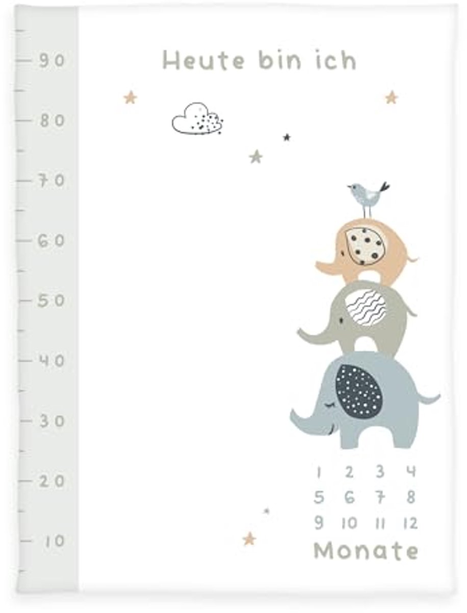 Zachte Mijlpaaldeken met Olifant Design - 75 x 100 cm Polyester