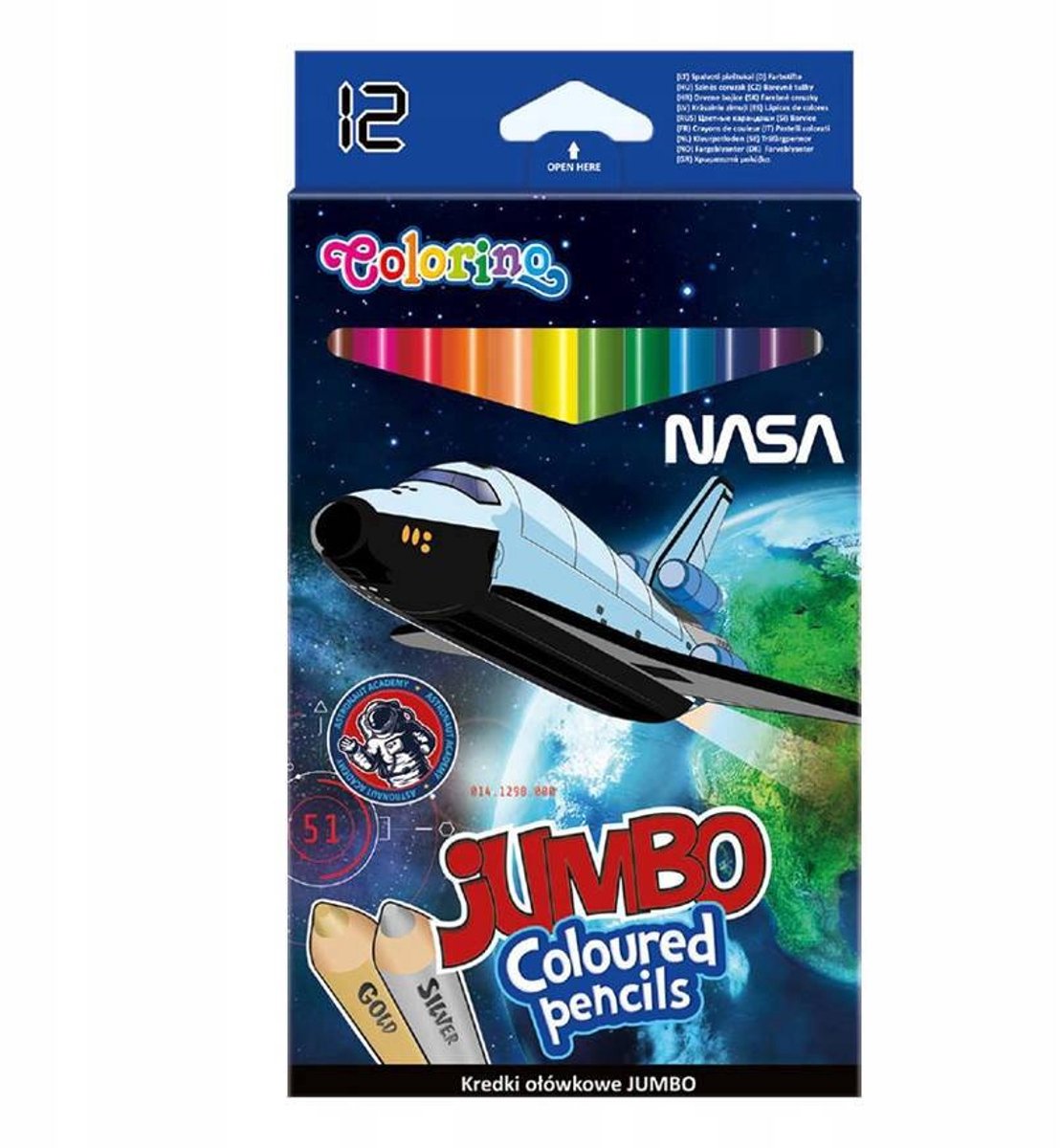 Colorino Jumbo Driekant Kleurpotloden 12 Kleuren