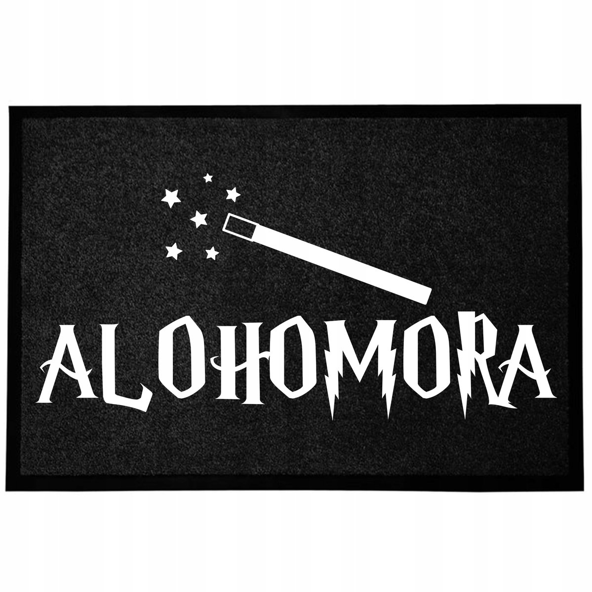 Grappige zwarte deurmat 'Alohomora' 40x60cm, antislip