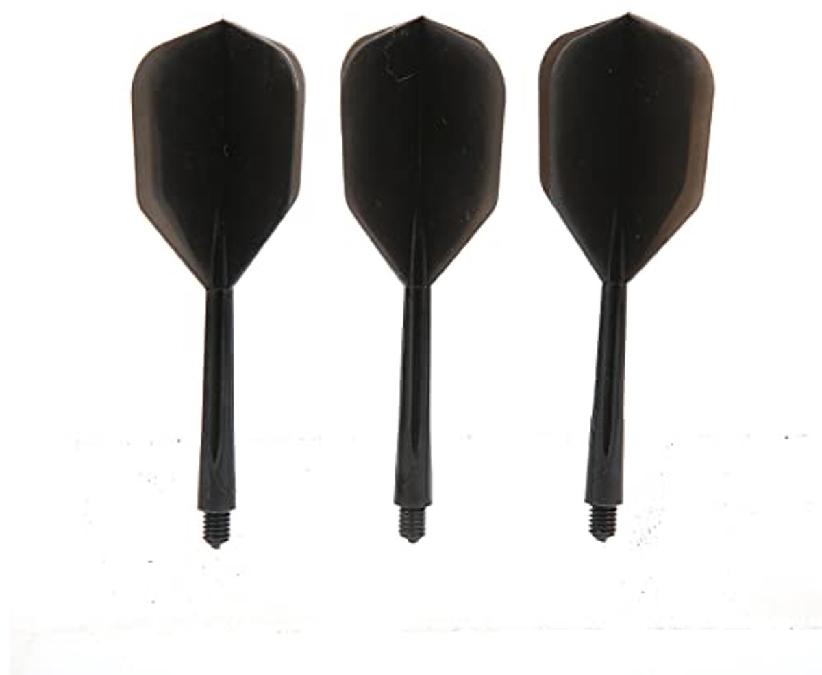 Dartpijlen Set met Geïntegreerde Shaft en Flights 3 Stuks 2BA Standaardvorm Transparant Zwart