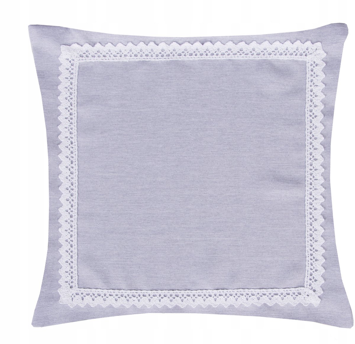 Sierkussens MALAGA 45x45cm Grijs met Kant