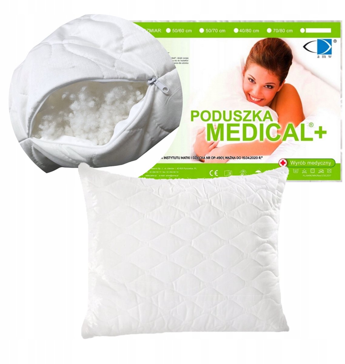 Medische Antiallergische Kussen 50x60 cm met Rits - Wasbaar op 95°C