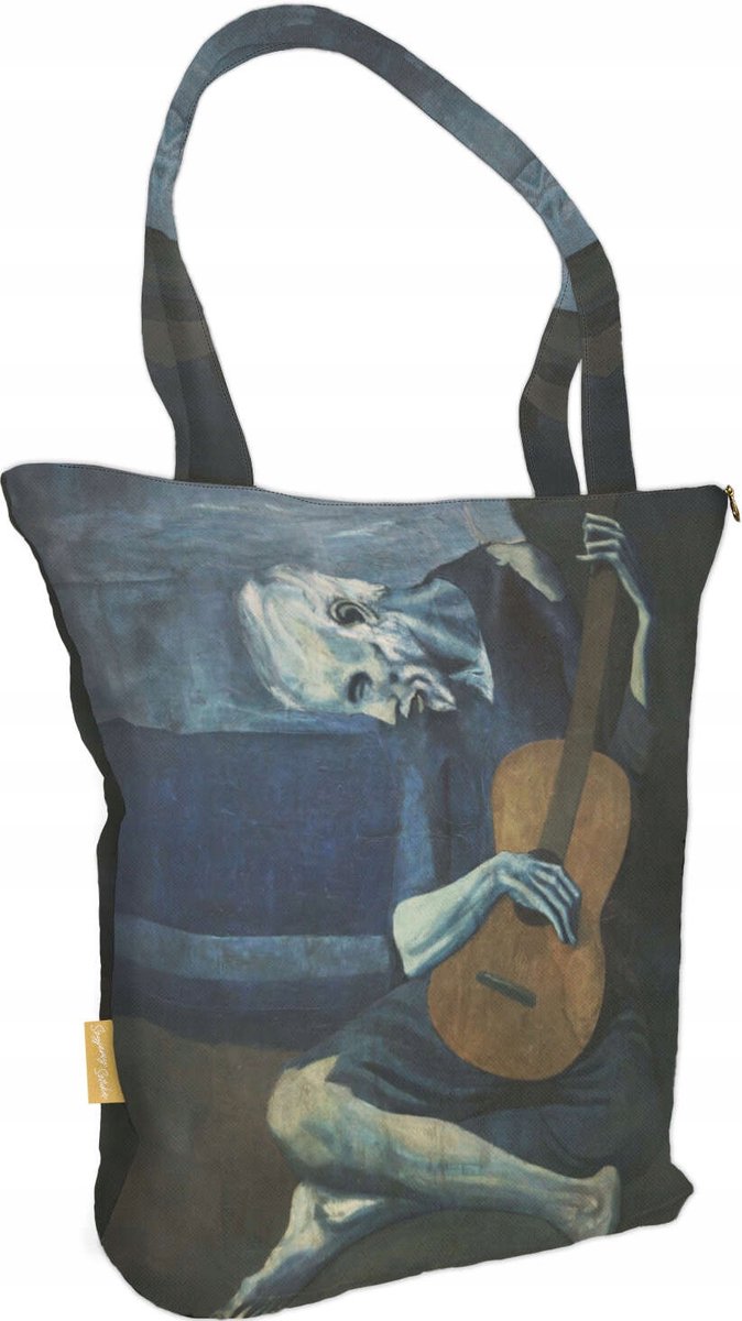Shopper Tas met "Oude Gitarist" Picasso Print - Stijlvol & Praktisch