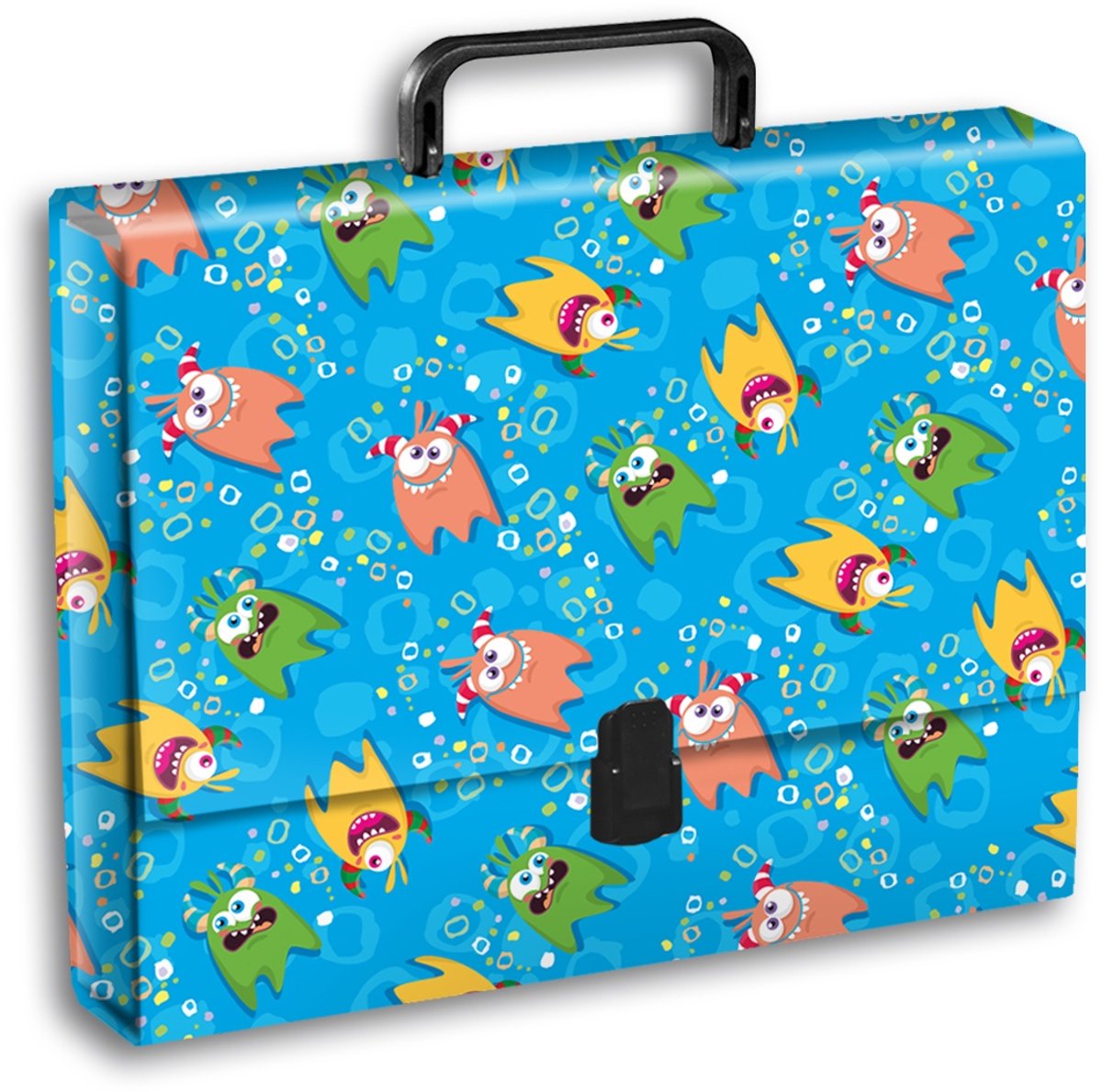 Kaart A4 met handvat T0115 Monster - Blauw