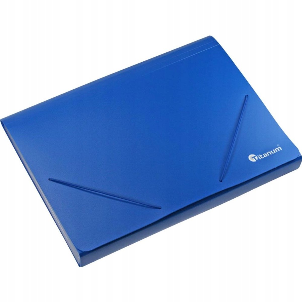 Kaart A4 PP met elastiek, 13 vakken, blauw