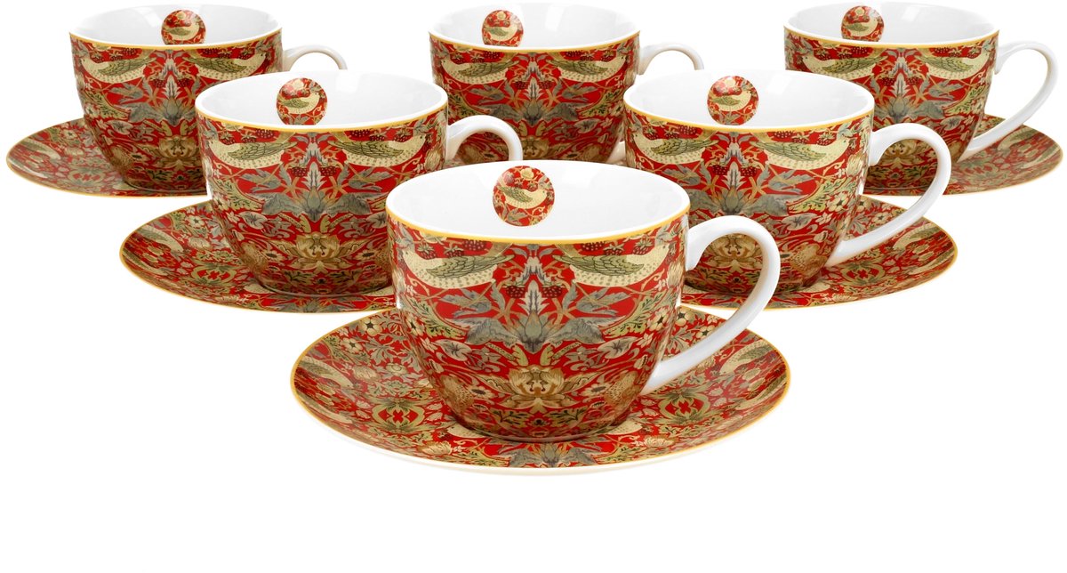 Theepotset 6-delig 250ml - William Morris Stijl