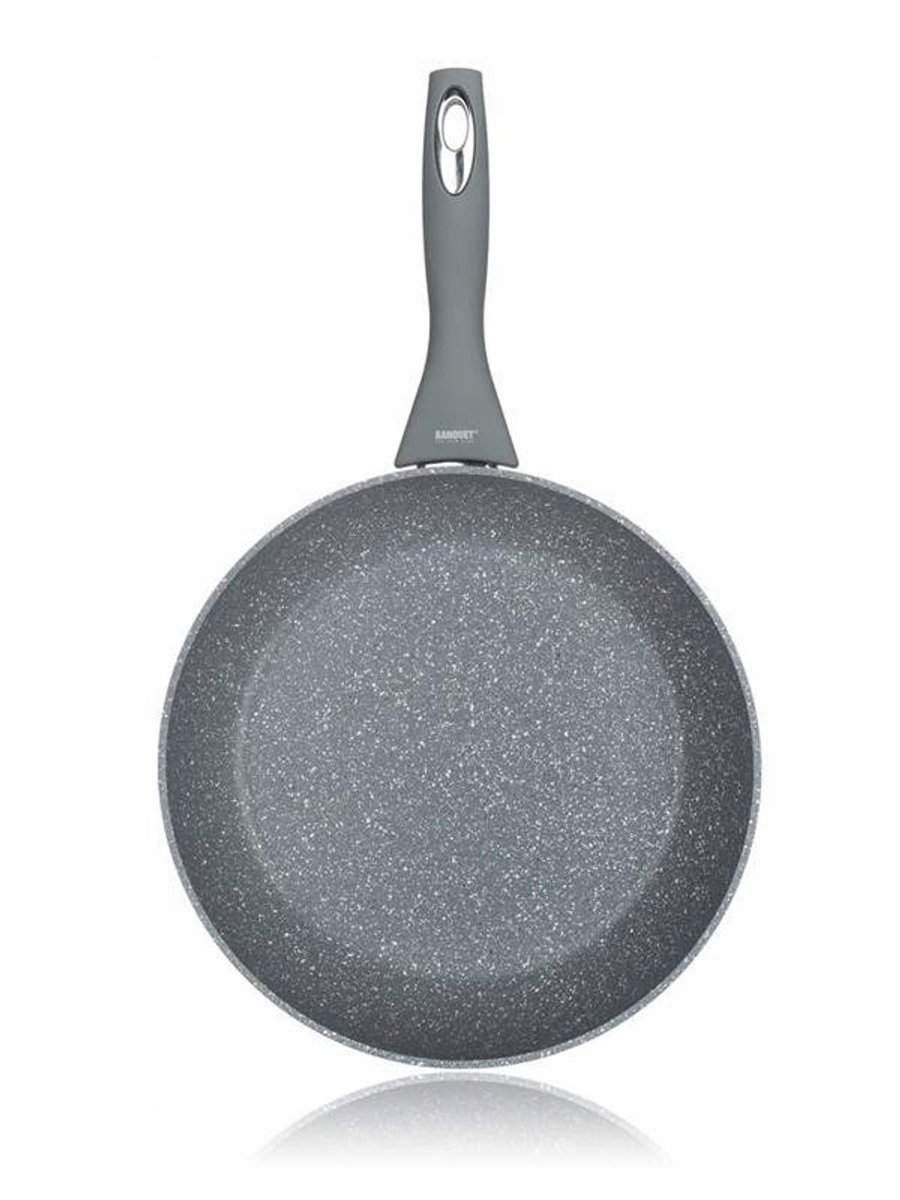 Gegoten Aluminium Koekenpan met Granit Coating - 28 cm