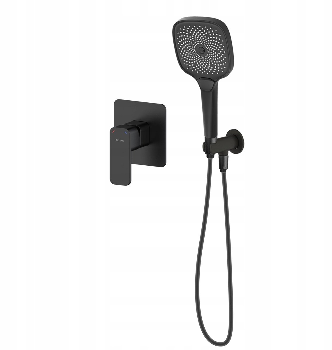 Oltens Hadsel Douchekraan Set Inbouw met Handdouche Zwart Mat