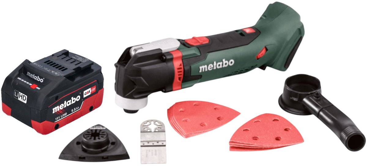 Metabo MT 18 LTX accu-multitool 18 V OIS / Starlock + 1x LiHD-accu 5,5 Ah - zonder oplader