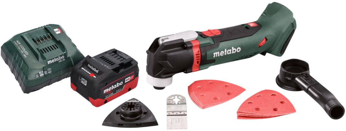 Metabo MT 18 LTX accu-multitool 18 V OIS / Starlock + 1x LiHD-accu 5,5 Ah + oplader