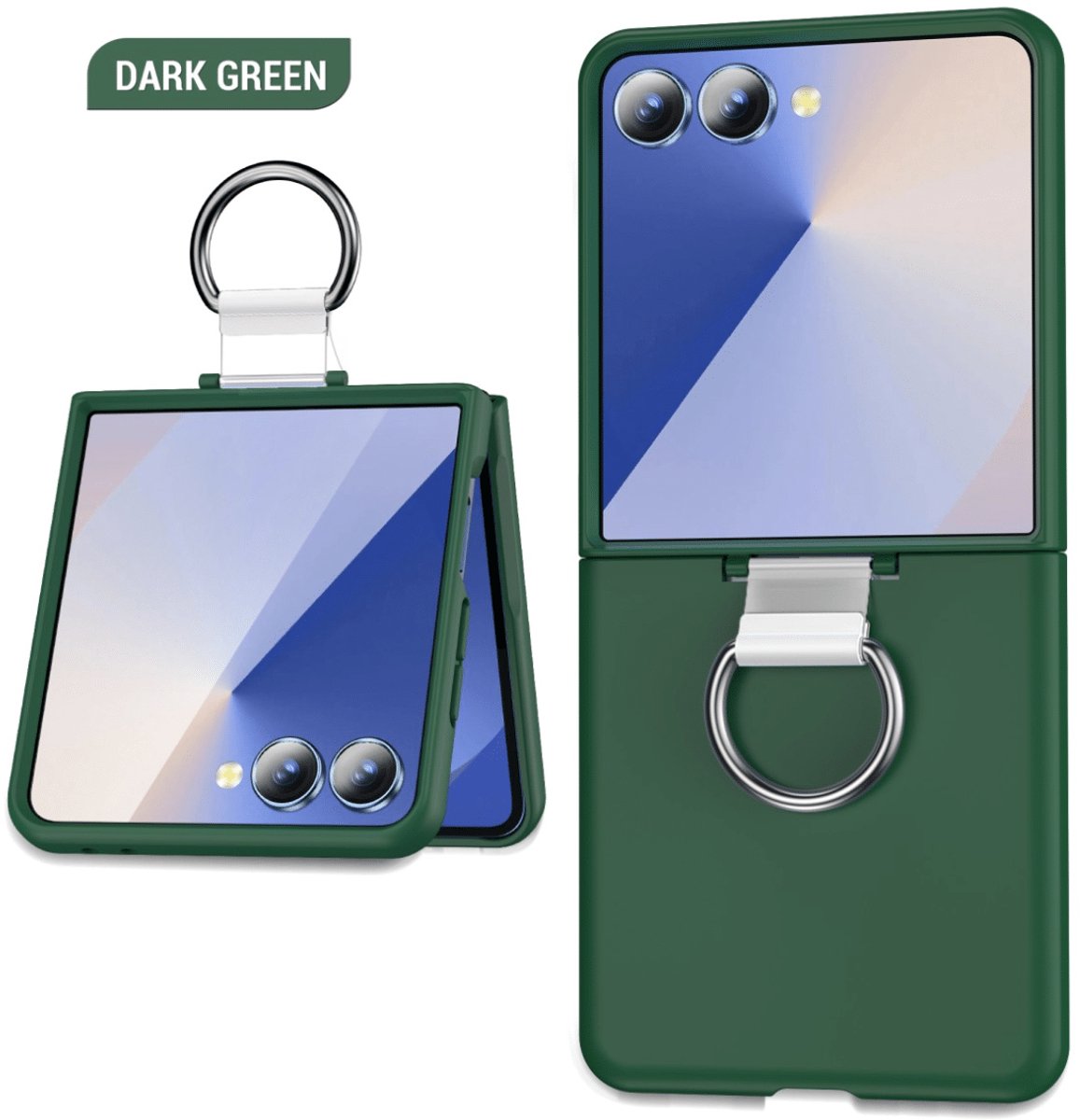 Casemania – Backcover – Geschikt voor Samsung Z Flip 7 - Ring - Groen