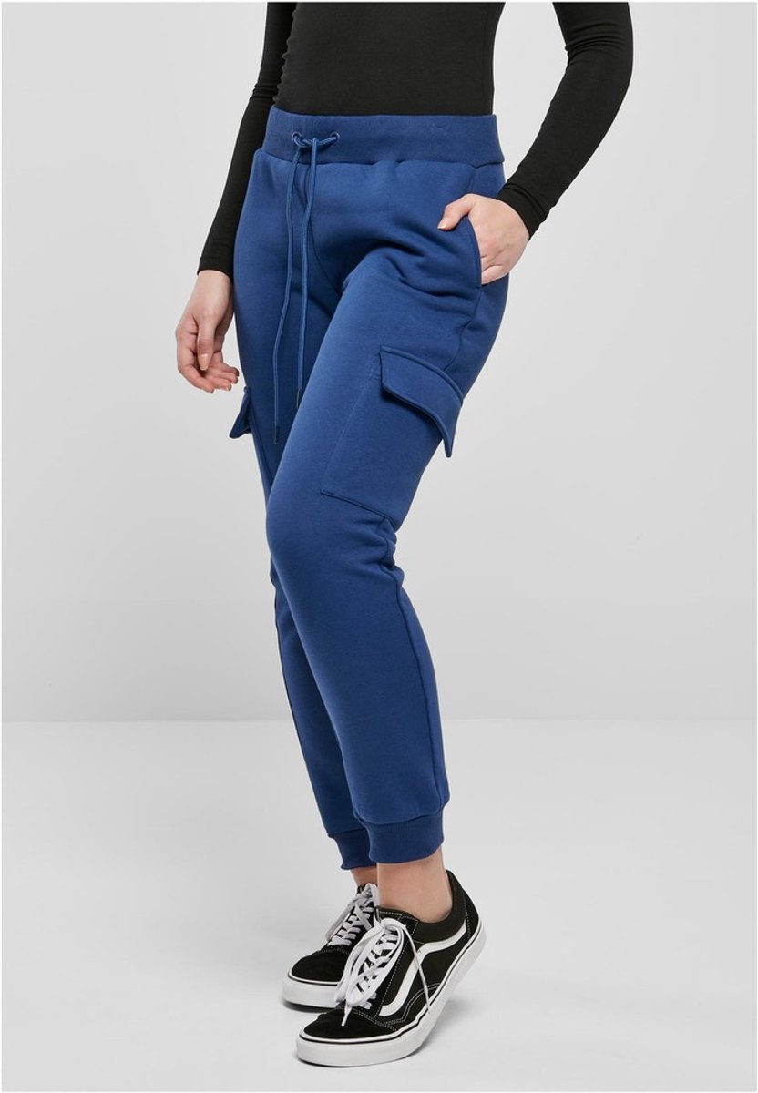 Urban Classics Cargo Dames joggingbroek L Blauw