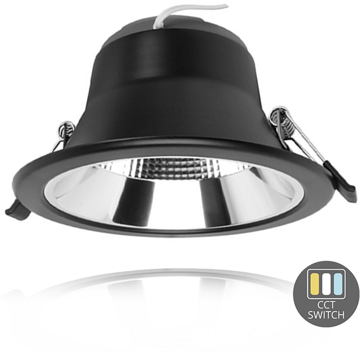 downlighter 12W 1236lm Ø145mm zaagmaat Ø1200mm IP20 - zwart (D2130-CM-TW)