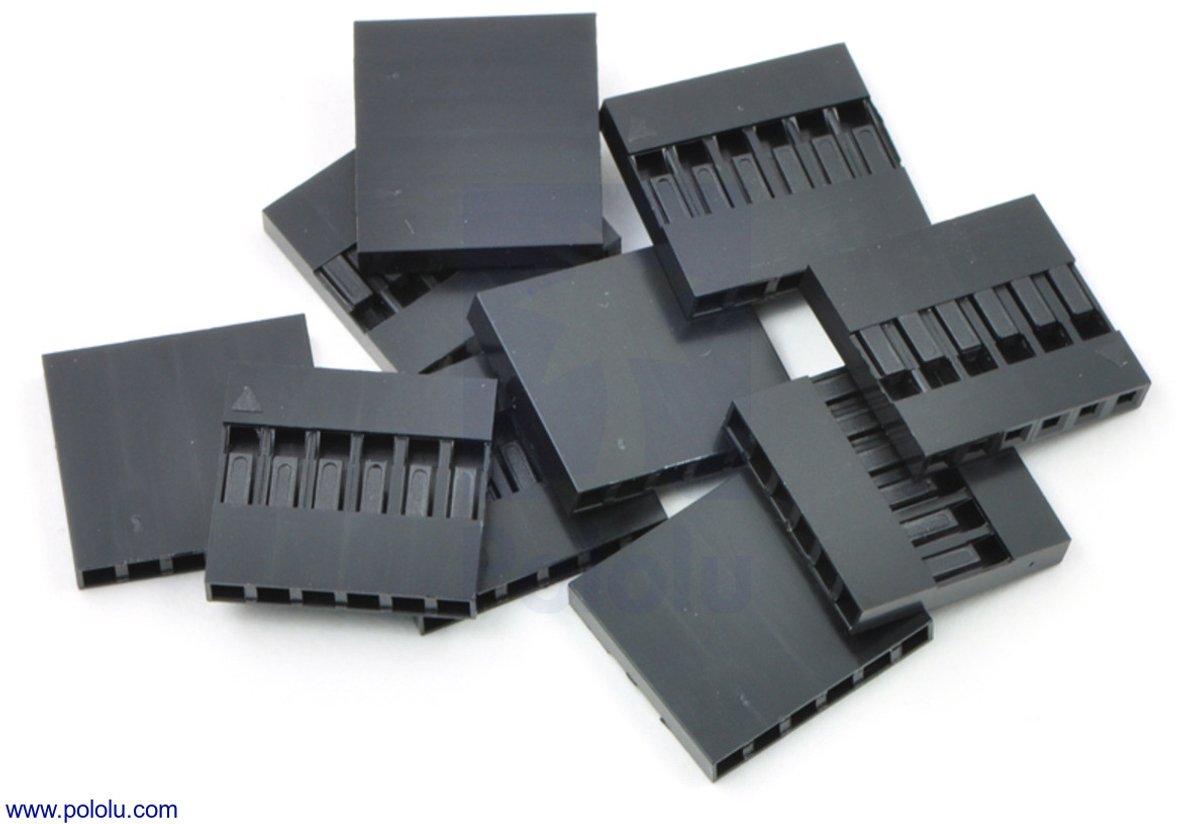 2,54 mm Dupont Krimpconnectorbehuizing: 1x6-Pins – 10 stuks – Pololu-1905