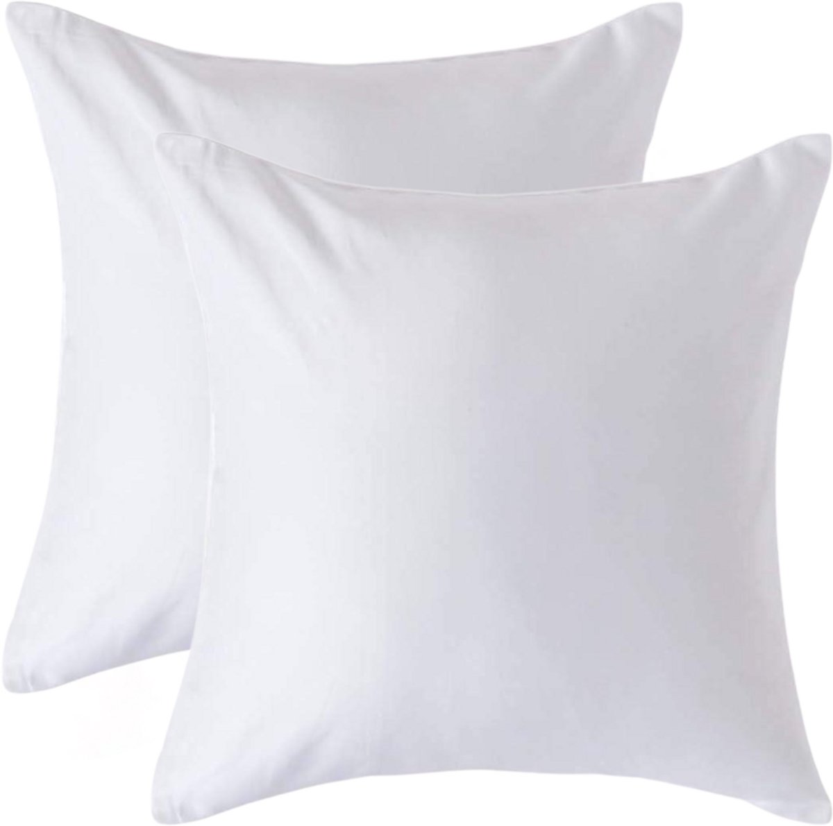 Homescapes Biologisch Kussensloop 40x40 cm – Set van 2 – Wit – 100% Egyptisch Katoen Satijn – Draaddichtheid 400