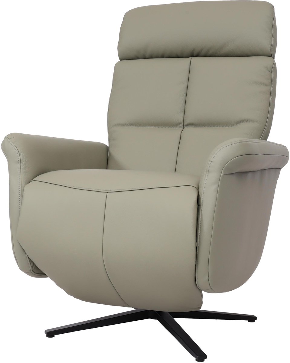 MCW Relaxfauteuil MCW-L10, design tv-fauteuil, ligfauteuil, draaibare ligfunctie ~ grijs