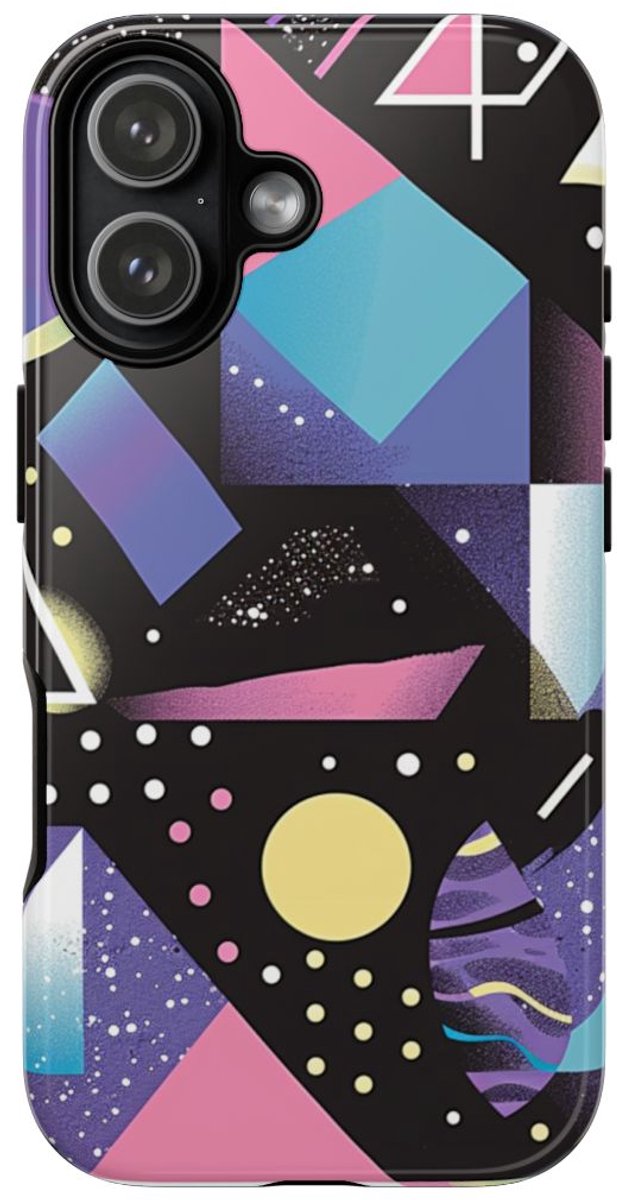 Geometrisch Vaporwave Abstract Patroon – Telefoonhoesje Geschikt voor iPhone 17