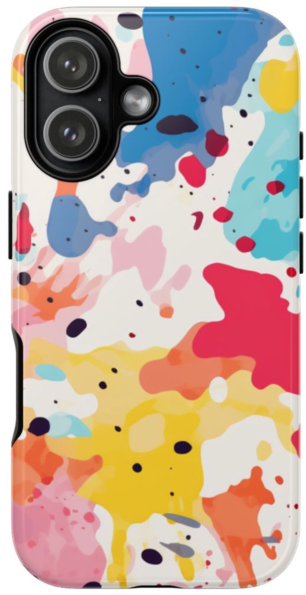 Kleurrijke Verfspatten Abstract Patroon – Telefoonhoesje Geschikt voor iPhone 17