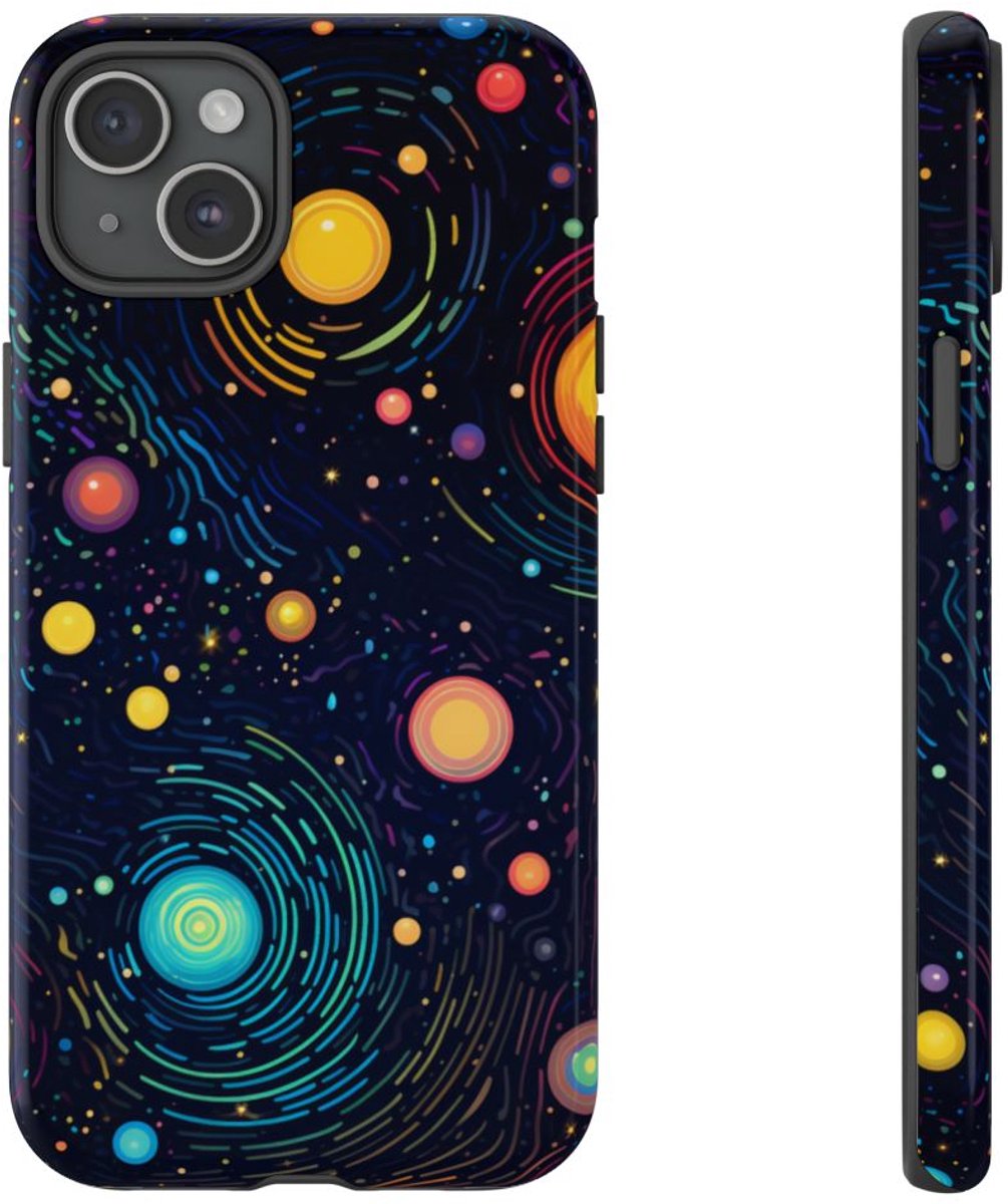 Kleurrijke Kosmische Sterrenbeelden – Telefoonhoesje Geschikt voor iPhone 15 Plus