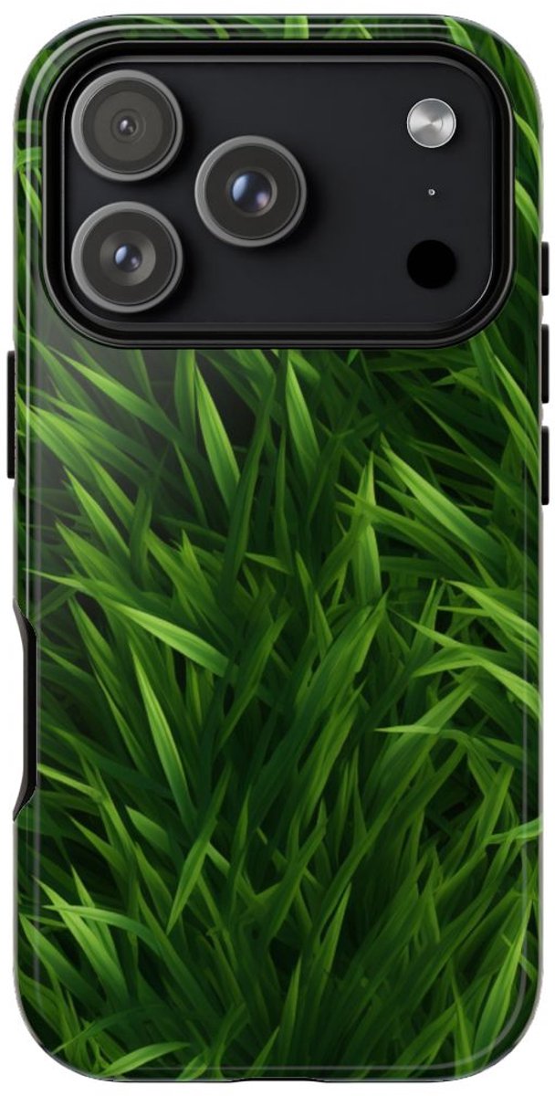 Weelderig Groen Grasstructuur – Telefoonhoesje Geschikt voor iPhone 17 Pro