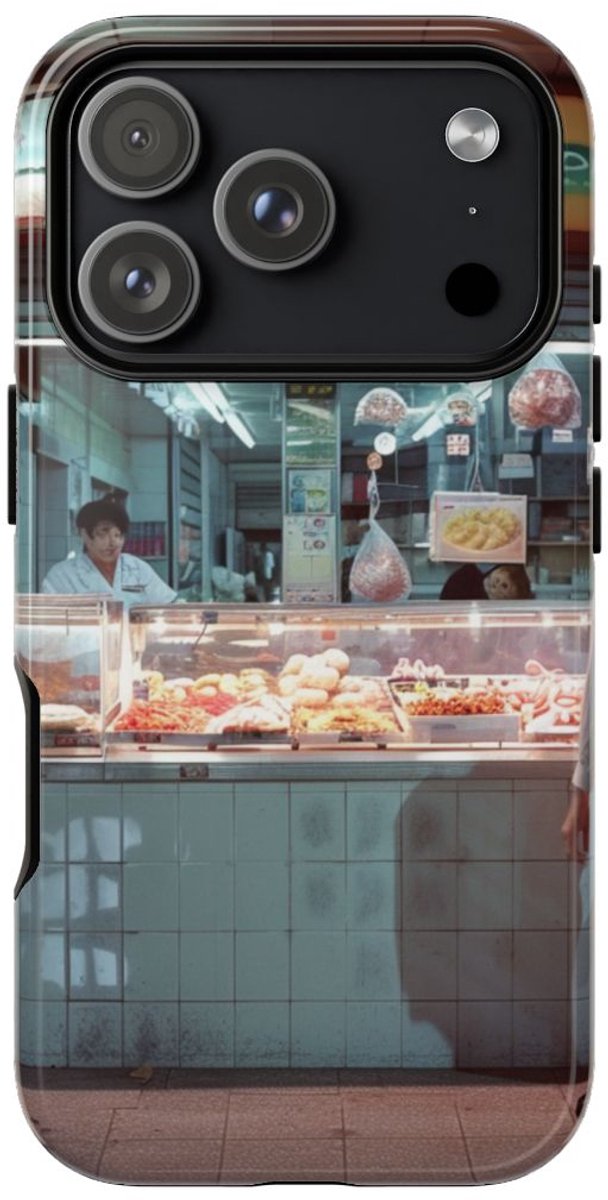 Straatvoedselkraam Tafereel – Telefoonhoesje Geschikt voor iPhone 17 Pro