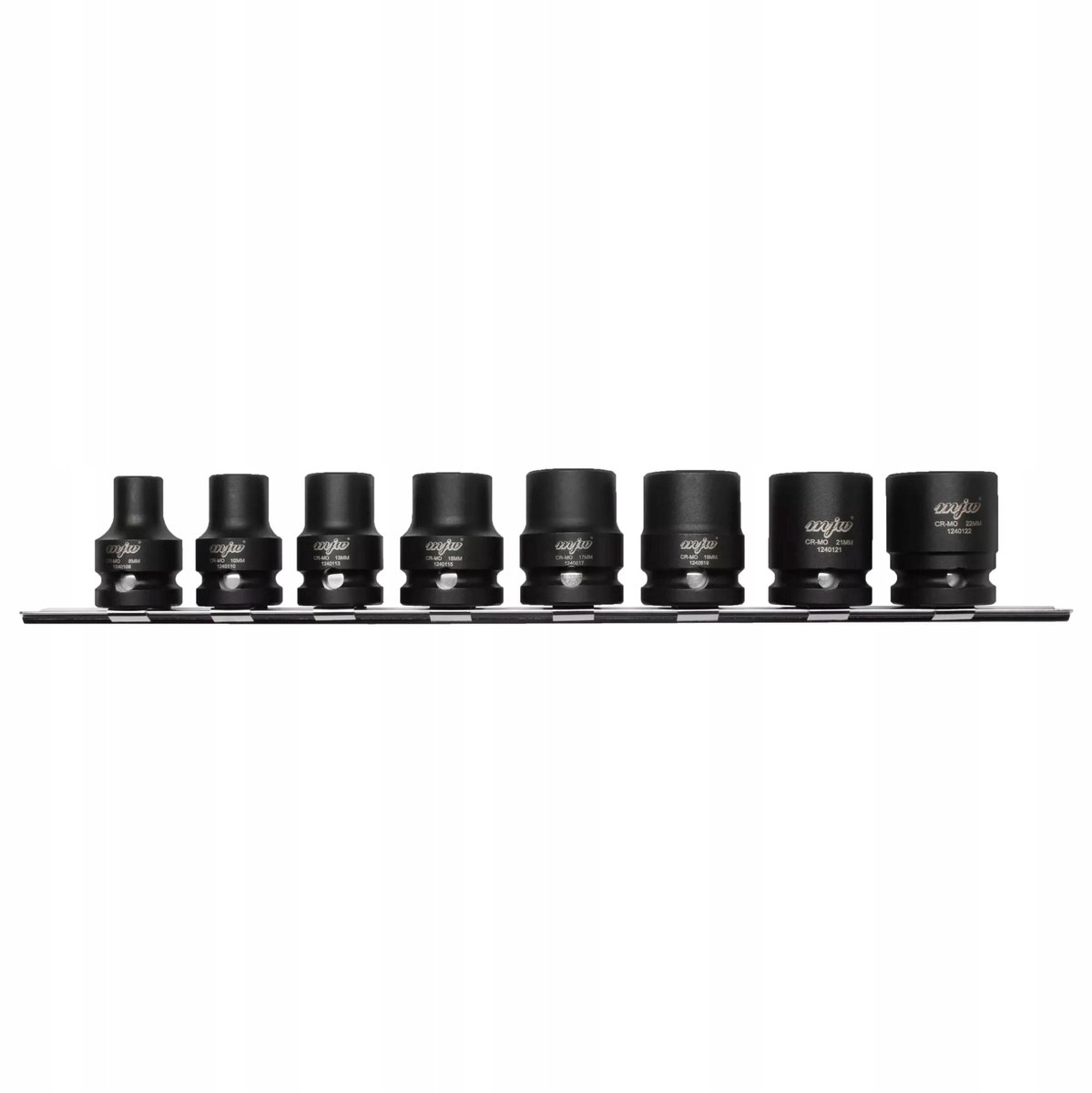 MJW Slagdoppen Set 1/2" op Rail - 8 Delig