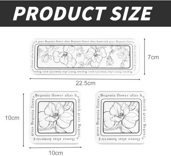 Allecto Premium - Waterabsorberende Diatomiet Onderzetters 21x10cm voor de Sink