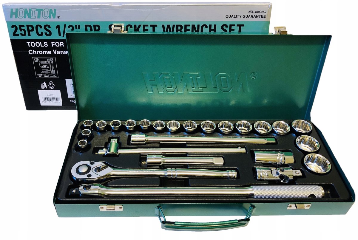 Honiton Doppelluch Sleutelset 1/2'' 25 Delig 12-hoek