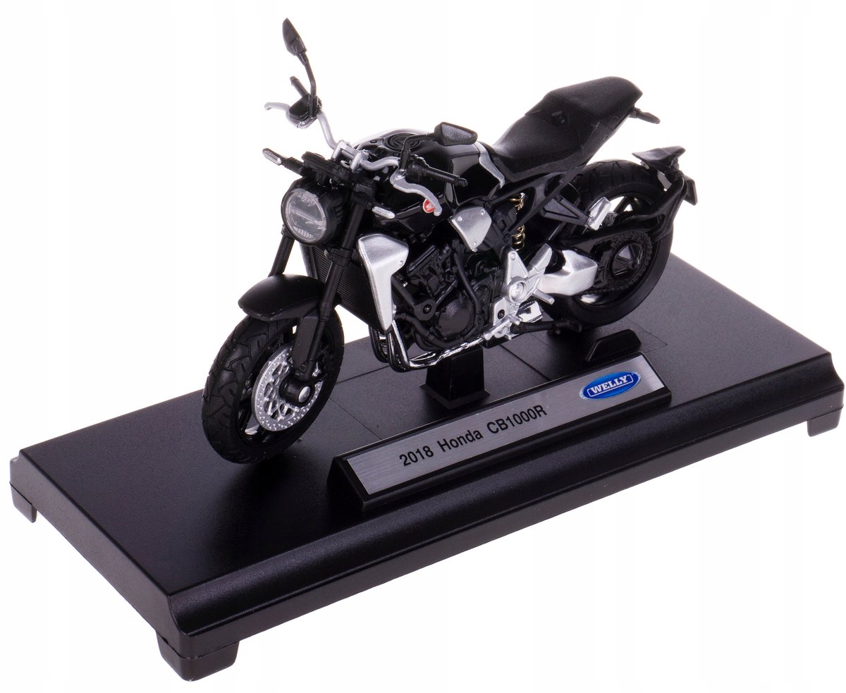 Welly Honda CB1000R Modelmotor 1:18 Zwart - Metaal/kunststof