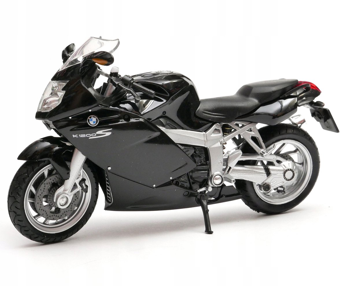 BMW K1200 S Model Motor 1:18 Welly - Zwart