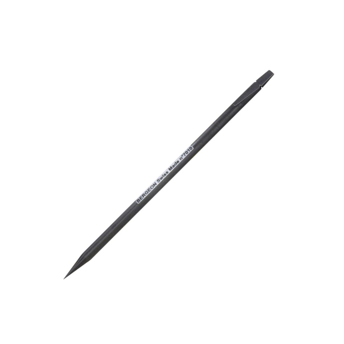 Bergeon kunststof staaf 7010, gemaakt van polyamide, één uiteinde puntig en één uiteinde plat, horlogemakersgereedschap, geschikt als reinigingsstaaf of om op delicate onderdelen te drukken