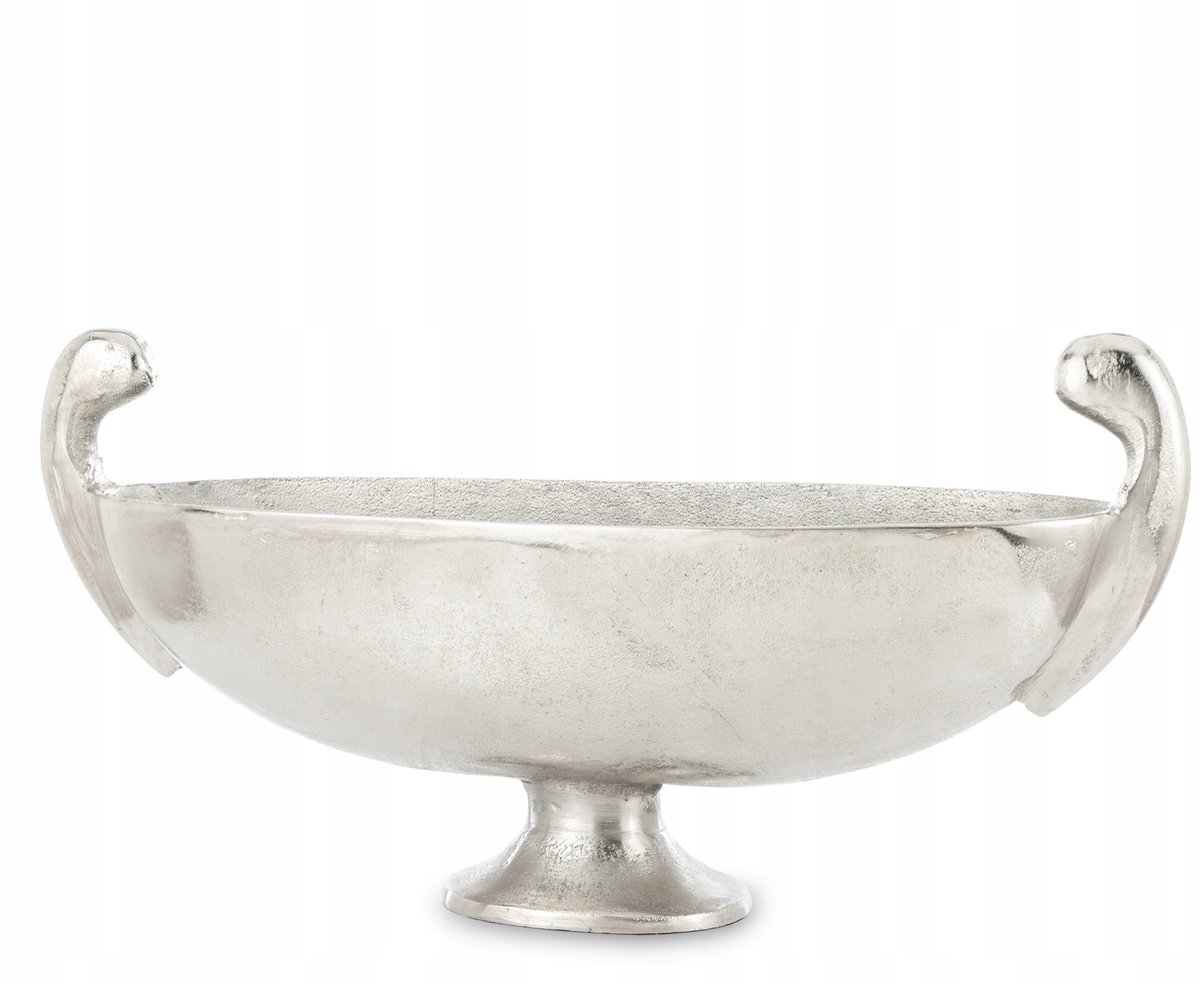 Zilveren Metalen Decoratieve Kom - Stijlvol en Duurzaam