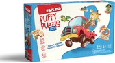 PUEDO® Puffy Puzzle Safari Dieren – Eerste Peuterpuzzel 2-3-4 Stukjes – EVA Foam – 24m+ Educatief Speelgoed