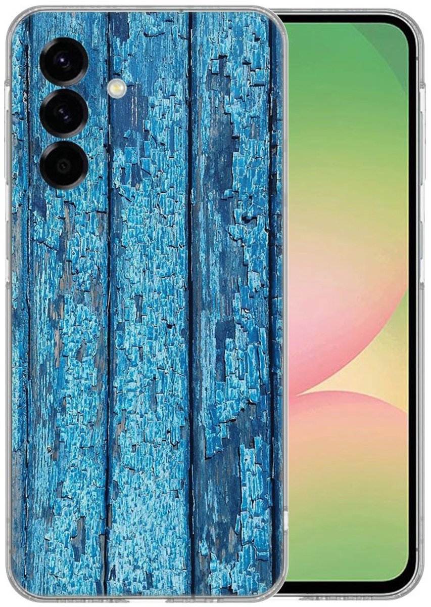 TPU Hoesje Samsung Galaxy A56 - Wood Blue Backcover