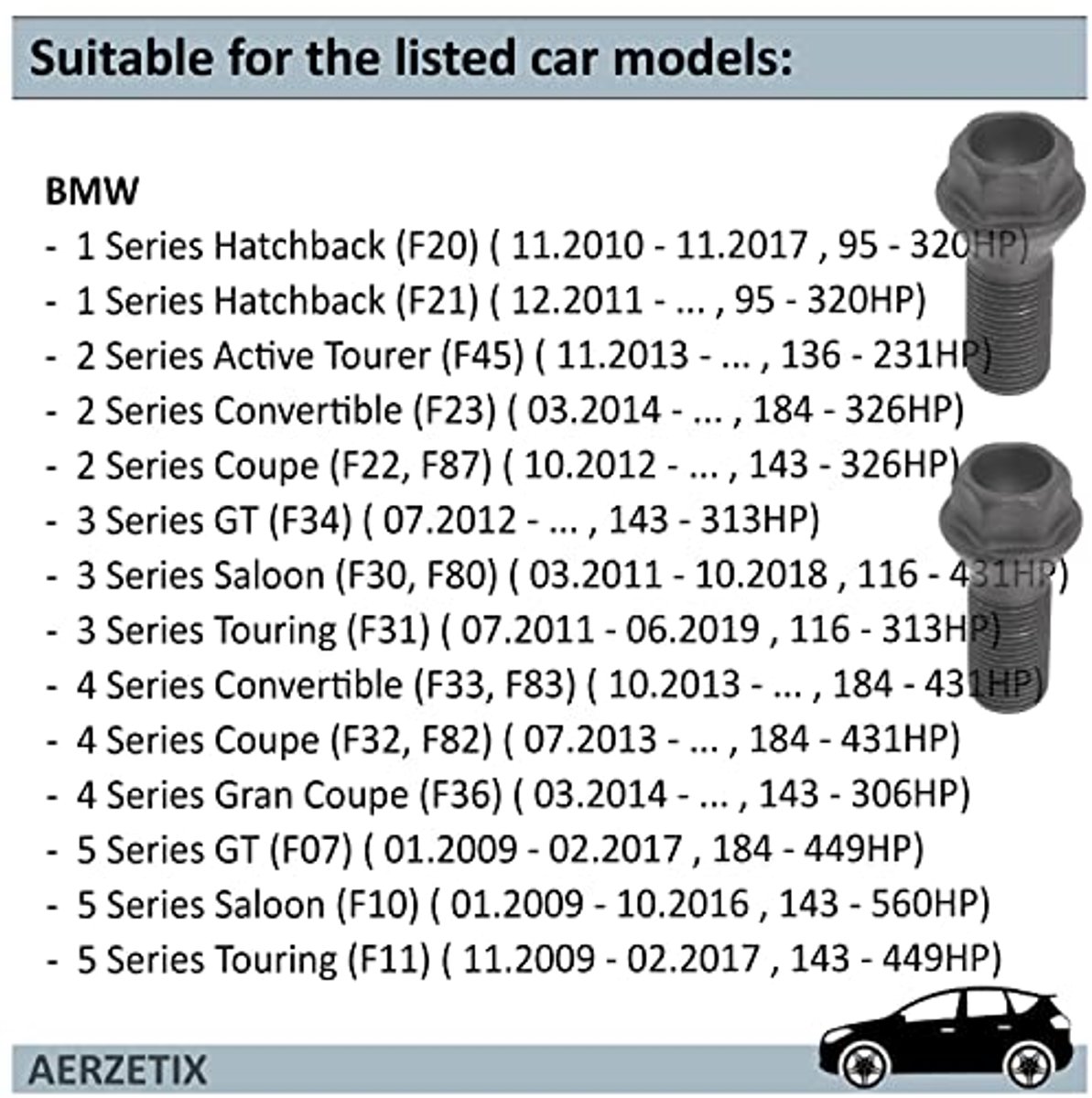C66674 - Set van 2 Wielbouten M14x1.25 mm - Gemaakt van Gegalvaniseerd Staal - Compatibel met BMW en Mini