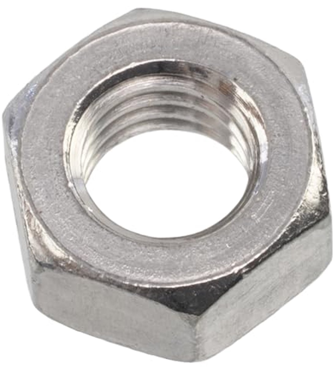Set van 20 M5x8mm hexagonmoeren - aluminium - zilverkleurig - lichtgewicht en corrosiebestendig