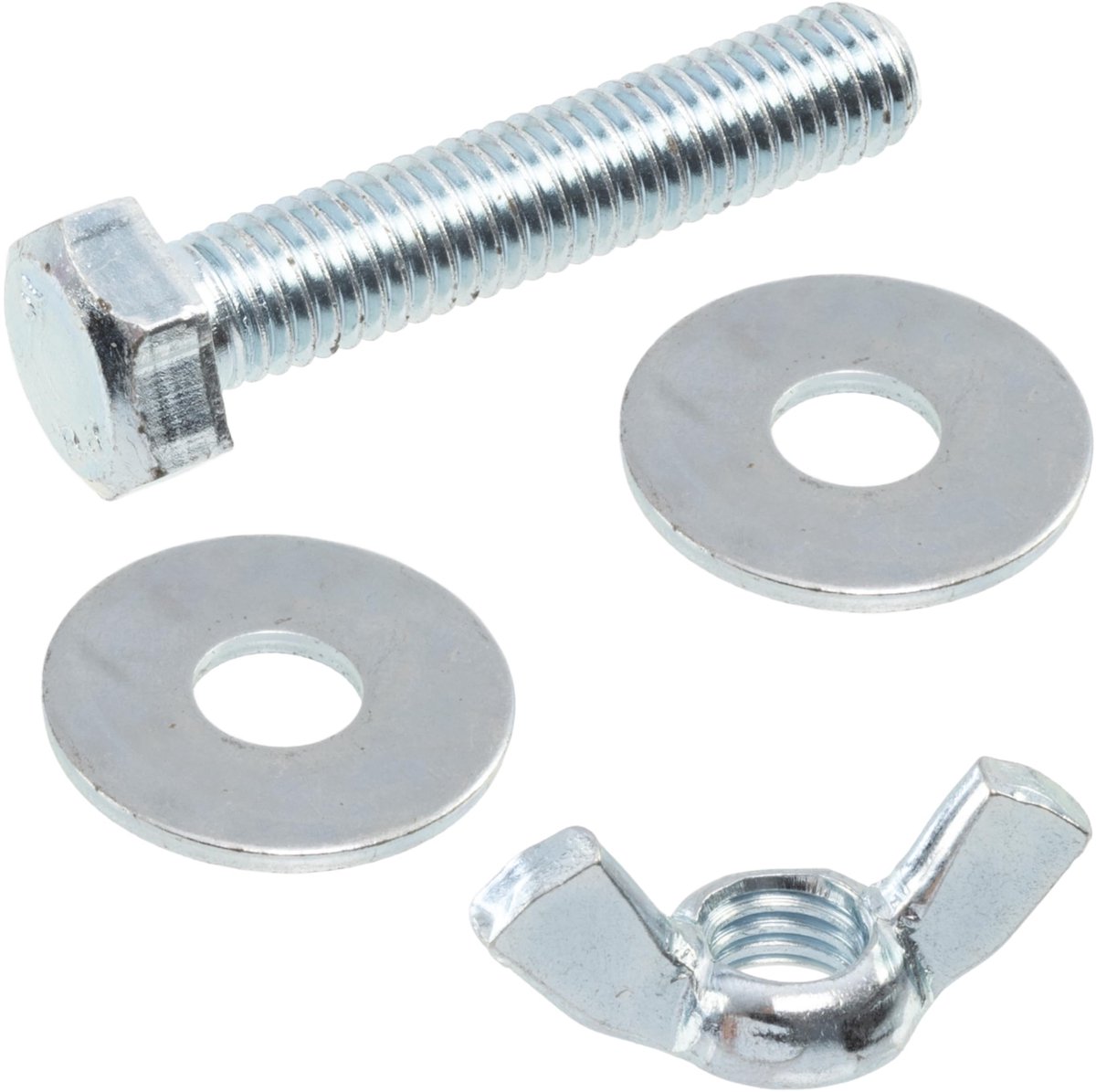 Set van 20 M8 vleugelmoeren - 40 platte ringen + 20 M8x40mm bouten - staal
