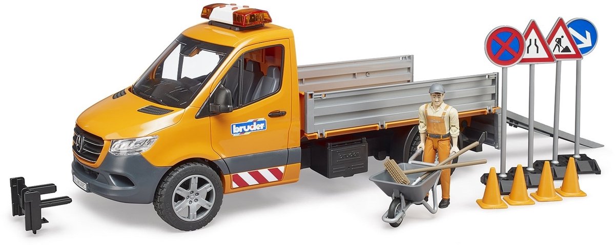 Bruder Mercedes-Benz Wegenbouw + Figuur
