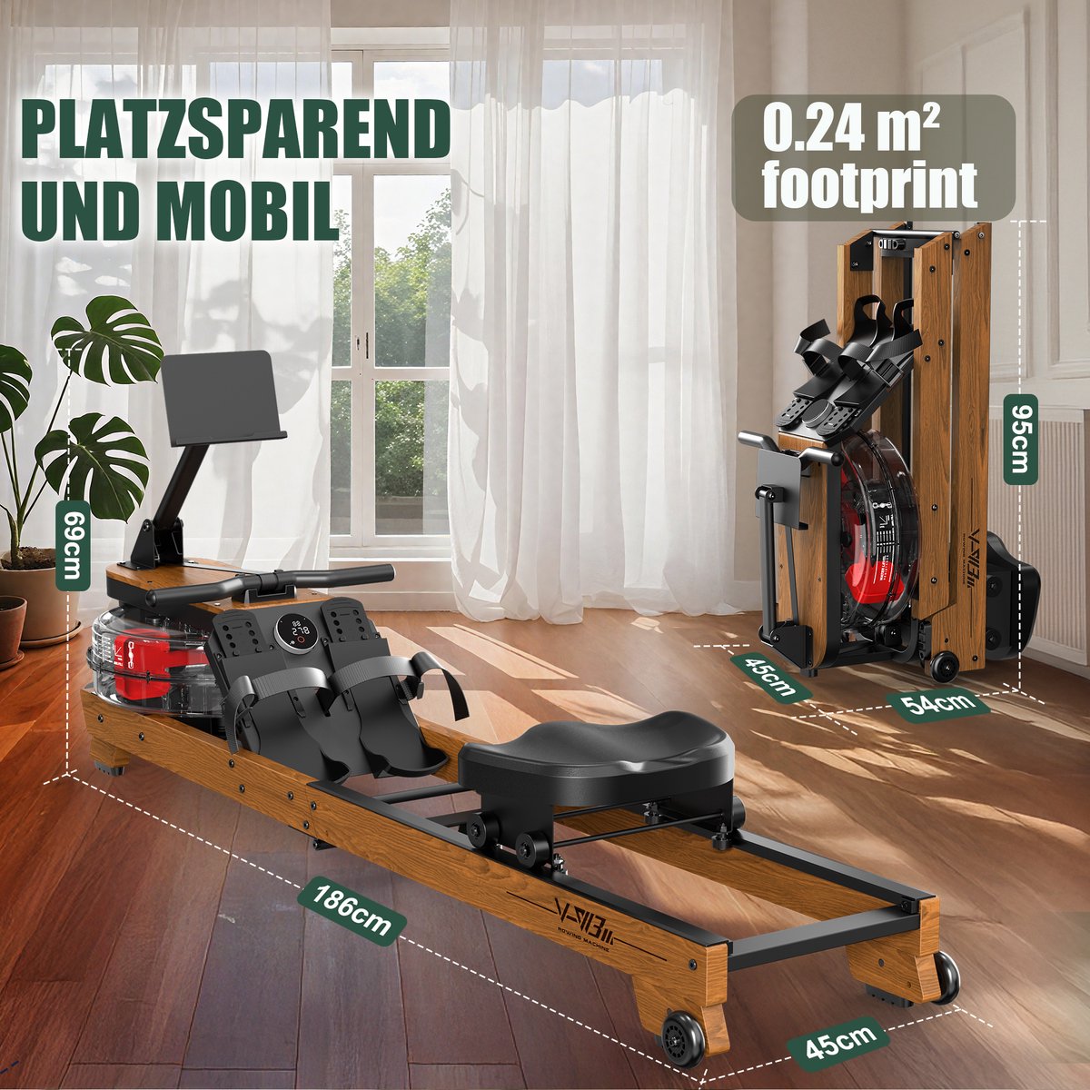 MettleMatic Roeimachine - Houten Roeimachine met - afbeelding 3