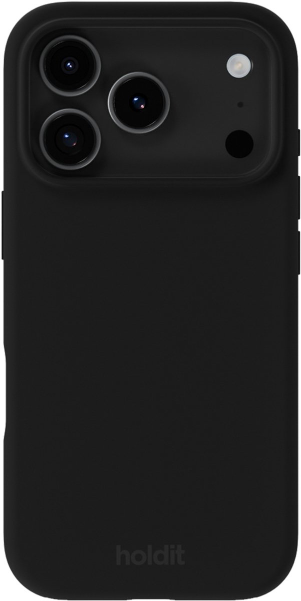 Holdit Silicone Case geschikt voor Apple iPhone 17 Pro - Zwart