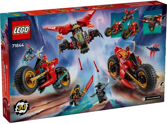 LEGO® NINJAGO® Ninja Strijdvoertuig 3-in-1 Speelset - 71844 | bol