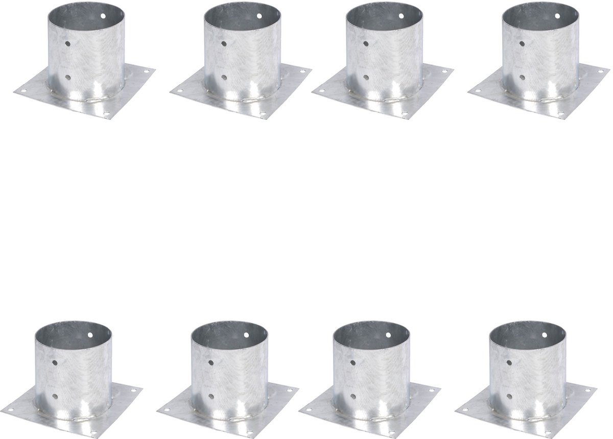 Alberts 8 x opschroefhuls voor ronde houten palen, Ø141 mm, thermisch verzinkt, voor opschroeven