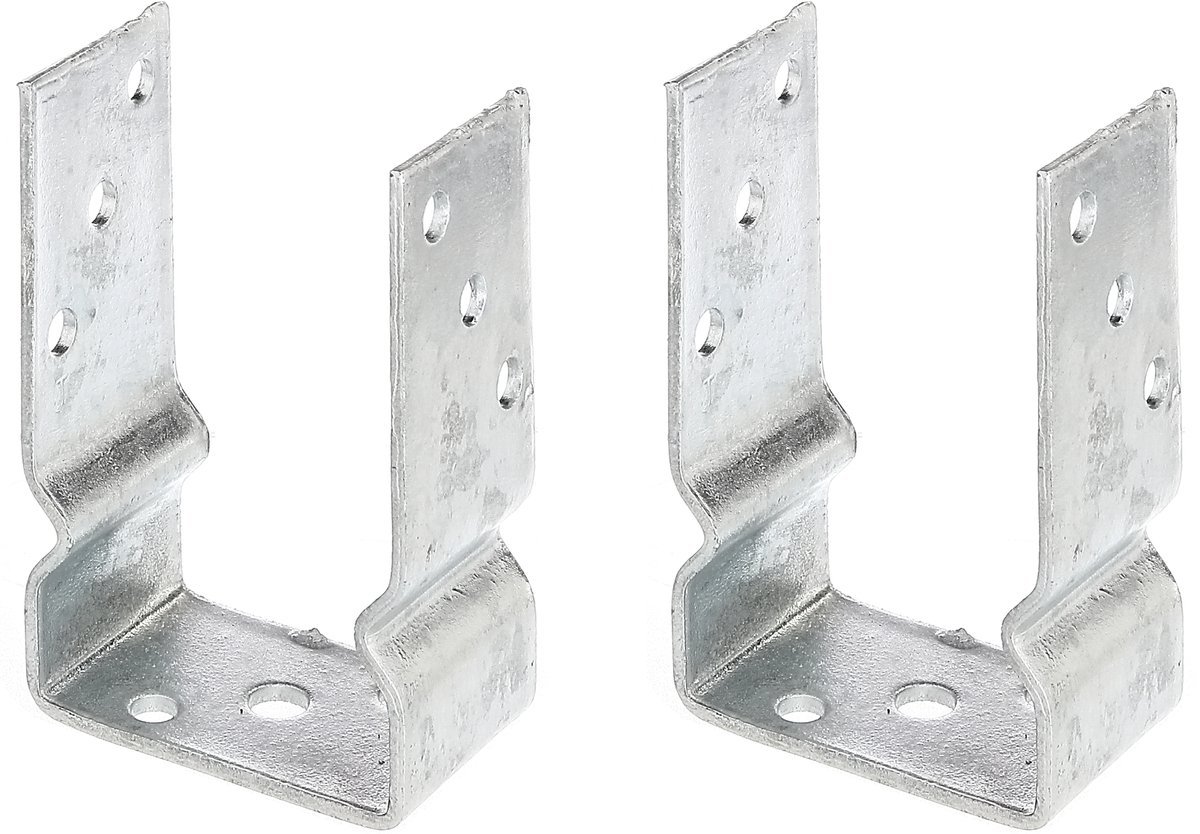 Alberts 2 x U-paaldrager, 91x150 mm, thermisch verzinkt, voor opschroeven, diepte 60 mm