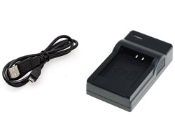 OneOne lader voor camera accu met 0,25m kabel. Oplader adapter past op Canon EOS 450D, EOS 500D, EOS 1000D, LP-E5